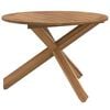 vidaXL Mesa de jardim &Oslash;109x74 cm madeira maci&ccedil;a de teca