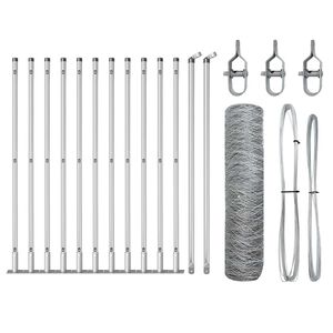 vidaXL Cerca de Arame Soldado com Base de Concreto 25 x 0,6 m (L x A)