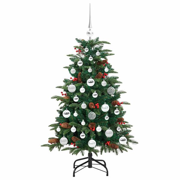 vidaXL &Aacute;rvore de Natal Artificial Verde 120 cm PVC, Metal e Pl&aacute;stico