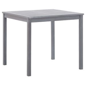 vidaXL Mesa de jardim 80x80x74 cm madeira de ac&aacute;cia maci&ccedil;a cinzento