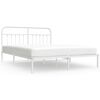 vidaXL Estrutura de cama com cabeceira 160x200 cm metal branco