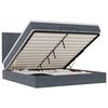 vidaXL Estrutura cama otomana colchões 160x200 cm cinzento escuro
