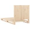 vidaXL Estrutura de cama com cabeceira 100x200cm pinho maci&ccedil;o