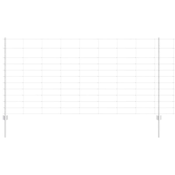 vidaXL Cerca com Poste Prateado 1,2 x 25 m A&ccedil;o