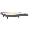 vidaXL Cama box spring c/ colch&atilde;o e LED 180x210 cm veludo cinzento-escuro
