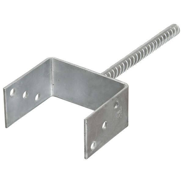 vidaXL &Acirc;ncoras de veda&ccedil;&atilde;o 6 pcs 12x6x30 cm a&ccedil;o galvanizado prateado