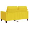 vidaXL Sof&aacute; de 2 lugares 120 cm tecido amarelo-claro