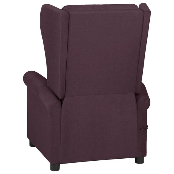 vidaXL Poltrona de massagens tecido roxo