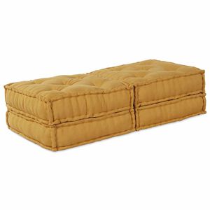 vidaXL Unidade de Sof&aacute; Modular 2 unid. Tecido Amarelo 140 x 70 x 36 cm