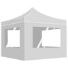 vidaXL Tenda dobr&aacute;vel profissional com paredes 2x2m alum&iacute;nio branco