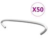 vidaXL Ganchos para gabi&otilde;es 50 pcs a&ccedil;o galvanizado 10 cm