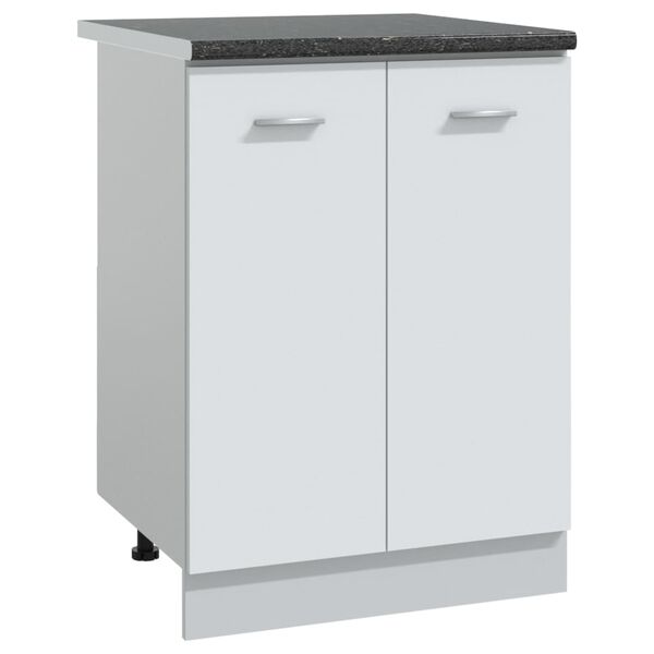 vidaXL Bancada cozinha aglomerado 60x60x2,8cm preto textura de granito