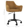 vidaXL Cadeira de jantar girat&oacute;ria veludo castanho