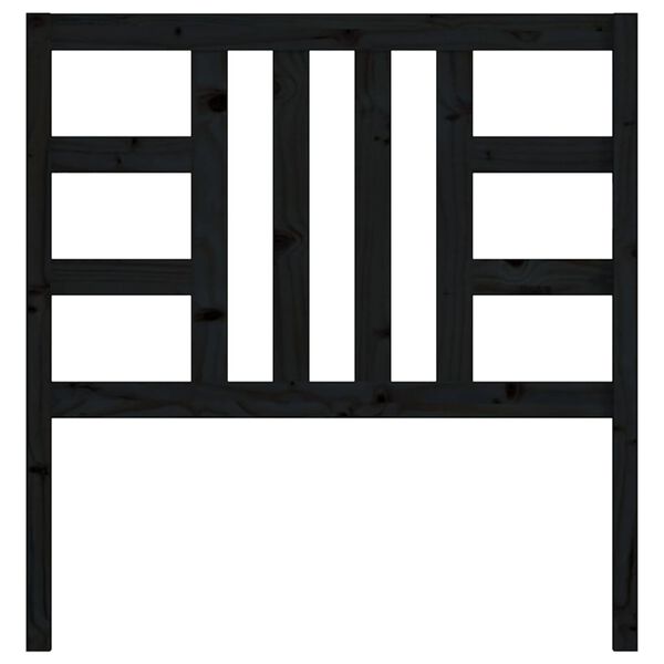 vidaXL Cabeceira de cama 81x4x100 cm pinho maci&ccedil;o preto