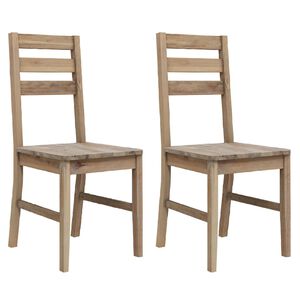 vidaXL Cadeiras de jantar 2 pcs madeira ac&aacute;cia maci&ccedil;a