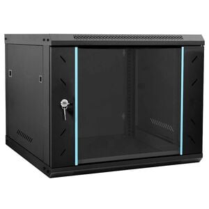 vidaXL Arm&aacute;rio de Rede com armazenamento Preto 60 x 60 x 50 cm A&ccedil;o