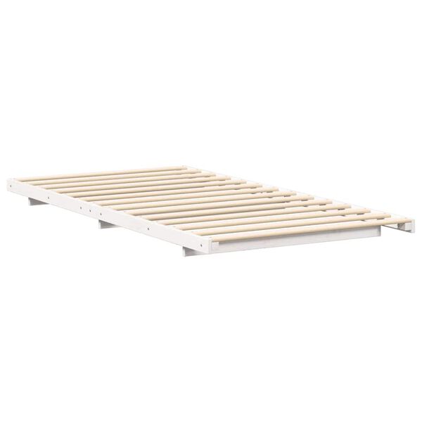 vidaXL Estrutura de cama de chão Branco 90 x 200 cm