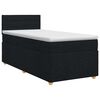 vidaXL Cama box spring com colch&atilde;o Preto 90 x 190 cm Tecido