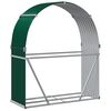 vidaXL Suporte de lenha 120x45x140 cm aço galvanizado verde