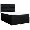 vidaXL Cama com molas/colch&atilde;o 140x190 cm tecido preto