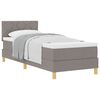 vidaXL Cama Box com almofada Cinzento-acastanhado 80 x 200 cm tecido
