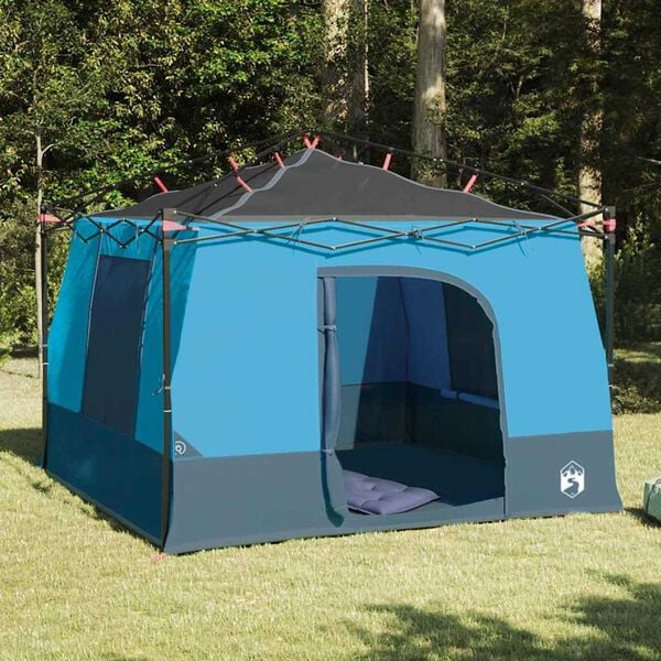 vidaXL Tenda interior com telhado Azul 290 x 288 x 234 cm tafet&aacute;