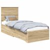 vidaXL Estrutura da Cama Carvalho Sonoma e Prata 70 x 190 cm