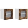 vidaXL Painel de lava-lou&ccedil;a Kalmar 2 pcs Carvalho Defumado