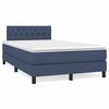 vidaXL Cama boxspring com colch&atilde;o 120x190 cm tecido azul