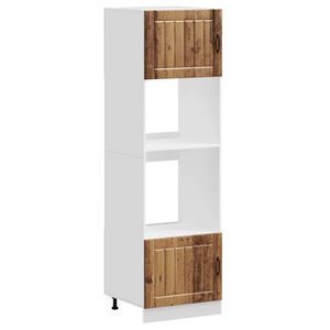 vidaXL Arm&aacute;rios forno 2 pcs Lucca derivados de madeira madeira velha