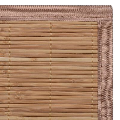 Tapete retangular bambu 80 x 300 cm castanho