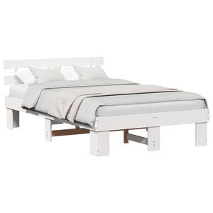 vidaXL Estrutura da Cama com cabeceira Branco 120 x 190 cm