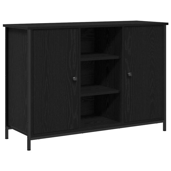 vidaXL Buffet Carvalho Preto 100 x 35 x 70 cm