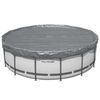 Bestway Capa para Piscina &Oslash;4,57 m Redondo Poli&eacute;ster Cinzento