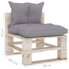 vidaxL Conjunto lounge de paletes p/ jardim 6 pcs c/ almofad&otilde;es pinho