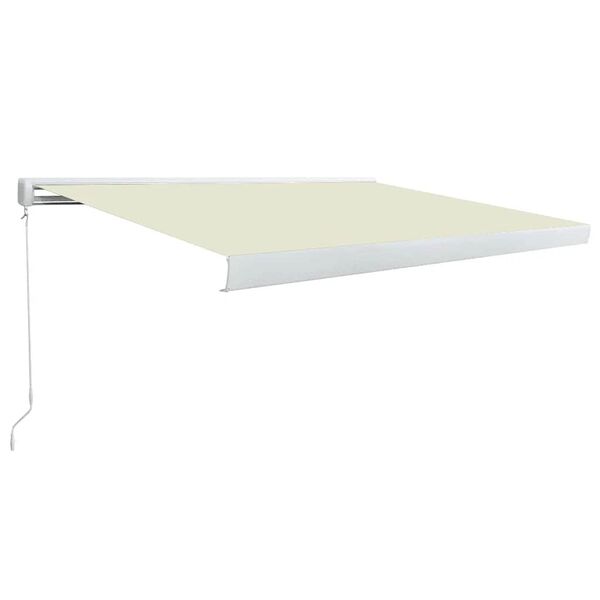 vidaXL Toldo manual com caixa 400x300 cm creme