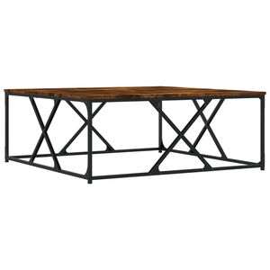 vidaXL Mesa de centro 100x100x40 cm derivados madeira carvalho fumado