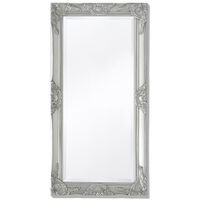 vidaXL Espelho de parede, estilo barroco, 100x50 cm, prateado