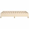 vidaXL Estrutura de cama sem colch&atilde;o 120x190 cm tecido creme