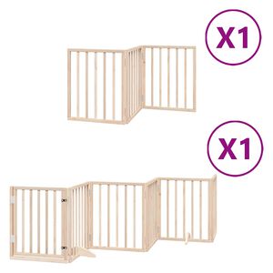 vidaXL Port&atilde;o para c&atilde;es com porta dobr&aacute;vel 9 pain&eacute;is 450 cm &aacute;lamo