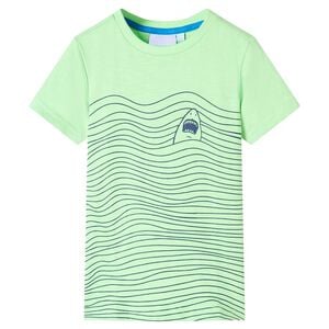 T-shirt para crian&ccedil;a verde-n&eacute;on 128