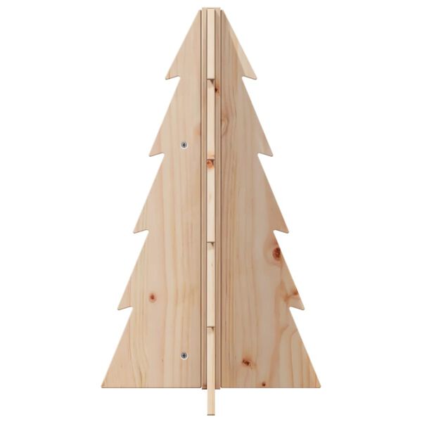 vidaXL &Aacute;rvore de Natal decorativa 69,5 cm madeira de pinho maci&ccedil;a
