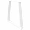 vidaXL Pernas para mesa de jantar em V, 2 pe&ccedil;as, branco, 80x(72-73,3) cm, a&ccedil;o