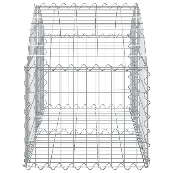 vidaXL Cesto gabião arqueado 100x50x40/60 cm ferro galvanizado