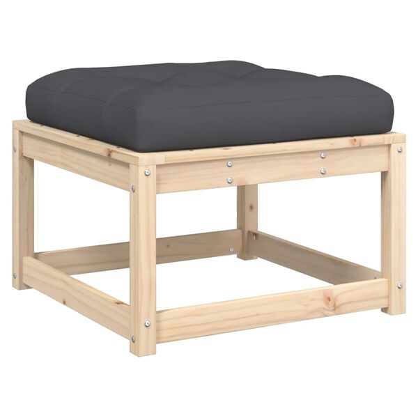 vidaXL 5 pcs conjunto de sof&aacute;s de jardim com almofad&otilde;es pinho maci&ccedil;o