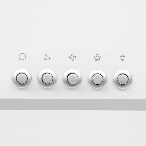 vidaXL Exaustor de parede 90cm a&ccedil;o inoxid&aacute;vel e vidro temperado branco