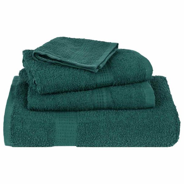 vidaXL Toalhas de rosto 10 unidades FROGN Verde 30x30 cm 100% algod&atilde;o