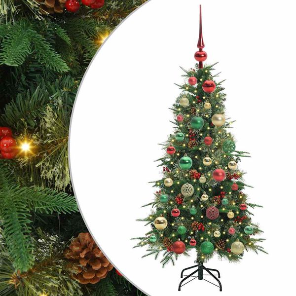 vidaXL &Aacute;rvore de Natal Articulada Artificial Verde 120 cm PE e PVC