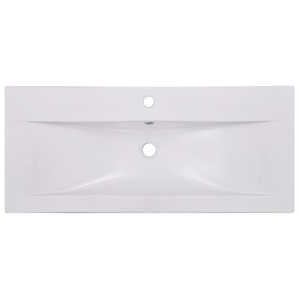 vidaXL Lavatório embutido 91x39,5x18,5 cm cerâmica branco