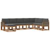 vidaXL Conjunto de Sof&aacute;s para Exterior 8 unid. Natural e Antracite